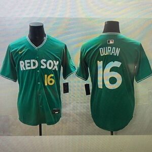 🤭16 Jarren Duran Jersey Stitched Green😃